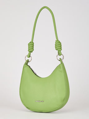 Latin Quarters Women's Green Knotted Strap Crescent Shoulder Bag