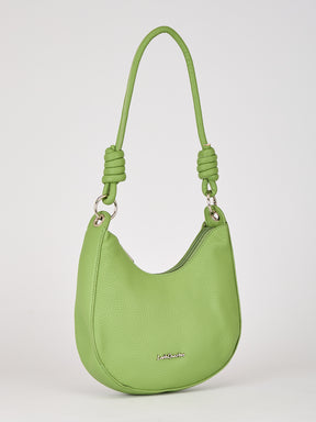 Latin Quarters Women's Green Knotted Strap Crescent Shoulder Bag