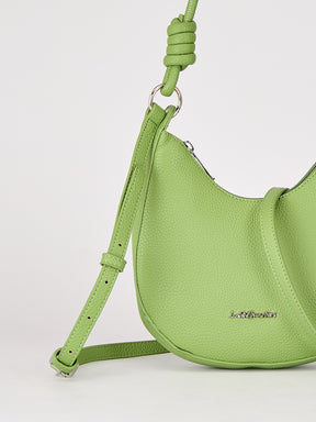 Latin Quarters Women's Green Knotted Strap Crescent Shoulder Bag