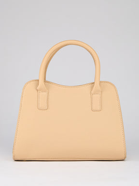 Latin Quarters Women's Beige Bow Handbag with Crossbody Strap