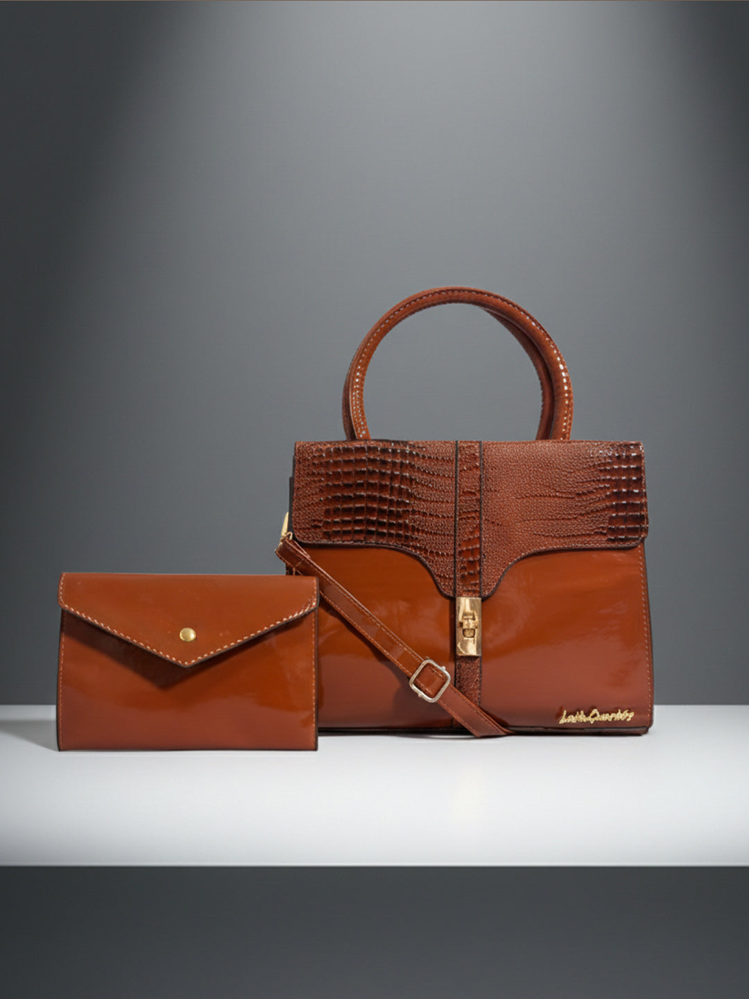 Latin Quarters Women Brown Solid Casual Two handled Satchel