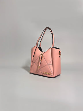 Latin Quarters Women Pink Textured Casual Two handled Handheld Bag