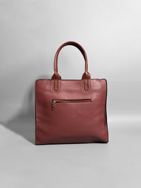 Latin Quarters Women Brown Solid Casual Two handled Handheld Bag
