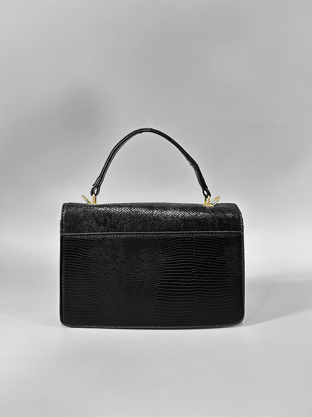 Latin Quarters Women Black Textured Casual Satchel Bag
