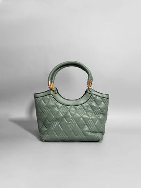Latin Quarters Women Green Textured Casual Two handled Satchel
