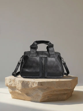 Latin Quarters Women Black Solid Casual Two handled Satchel Bag