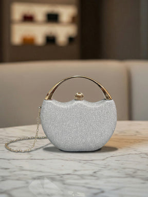 Latin Quarters Women Silver Embellished Casual Two handled Handheld Bag