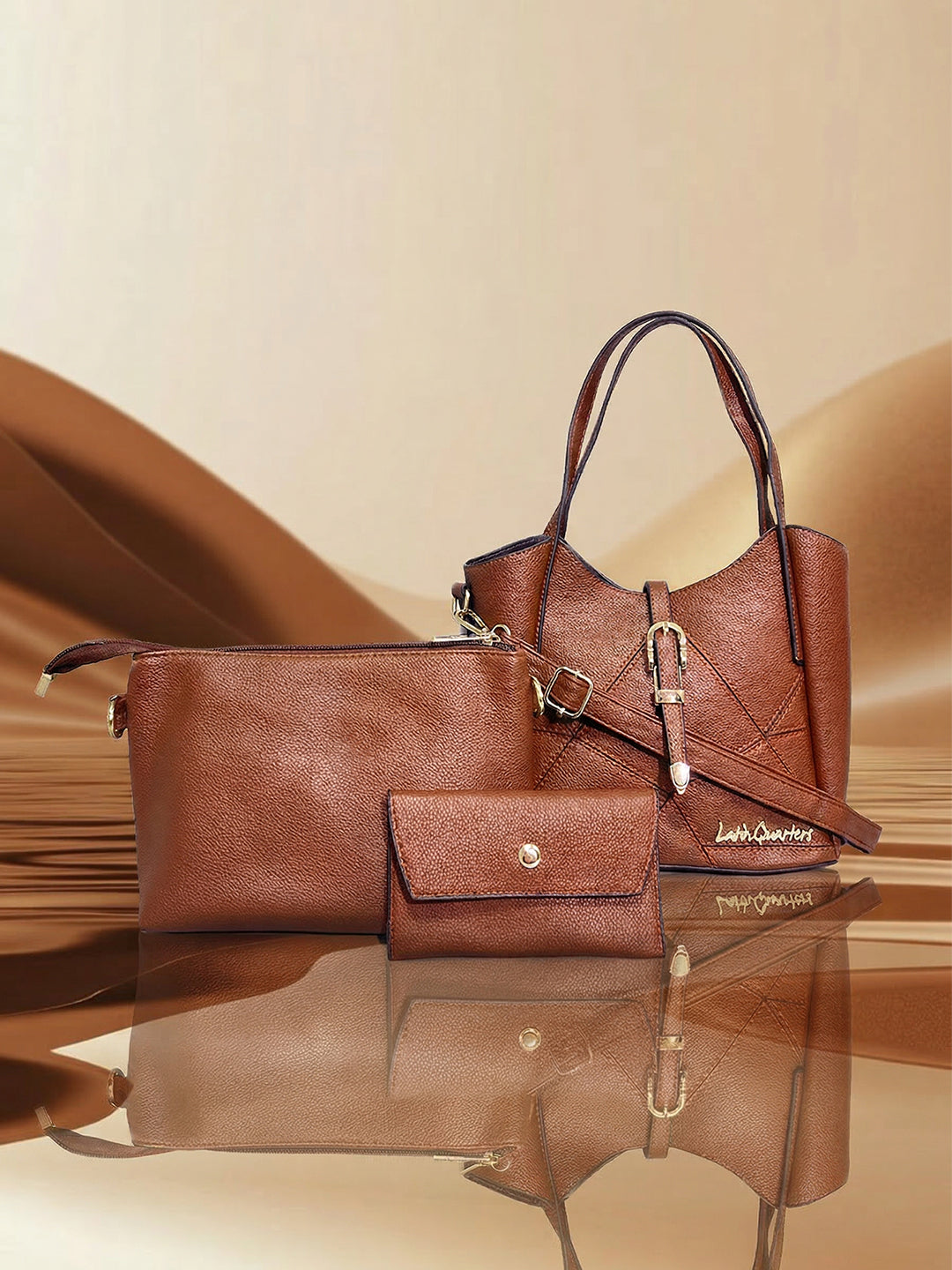 Latin Quarters Women Brown Solid Handheld Casual Bag