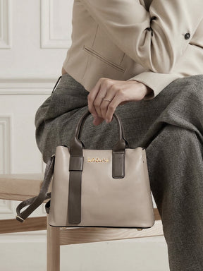 Latin Quarters Women Beige Solid Formal Tote Bag