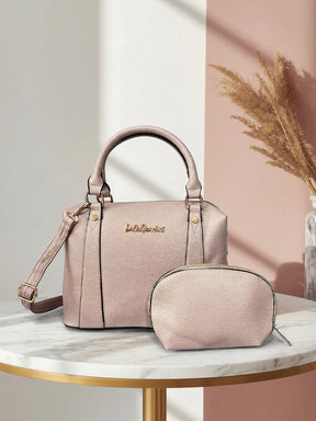 Latin Quarters Women Pink Solid Casual Handheld Bag