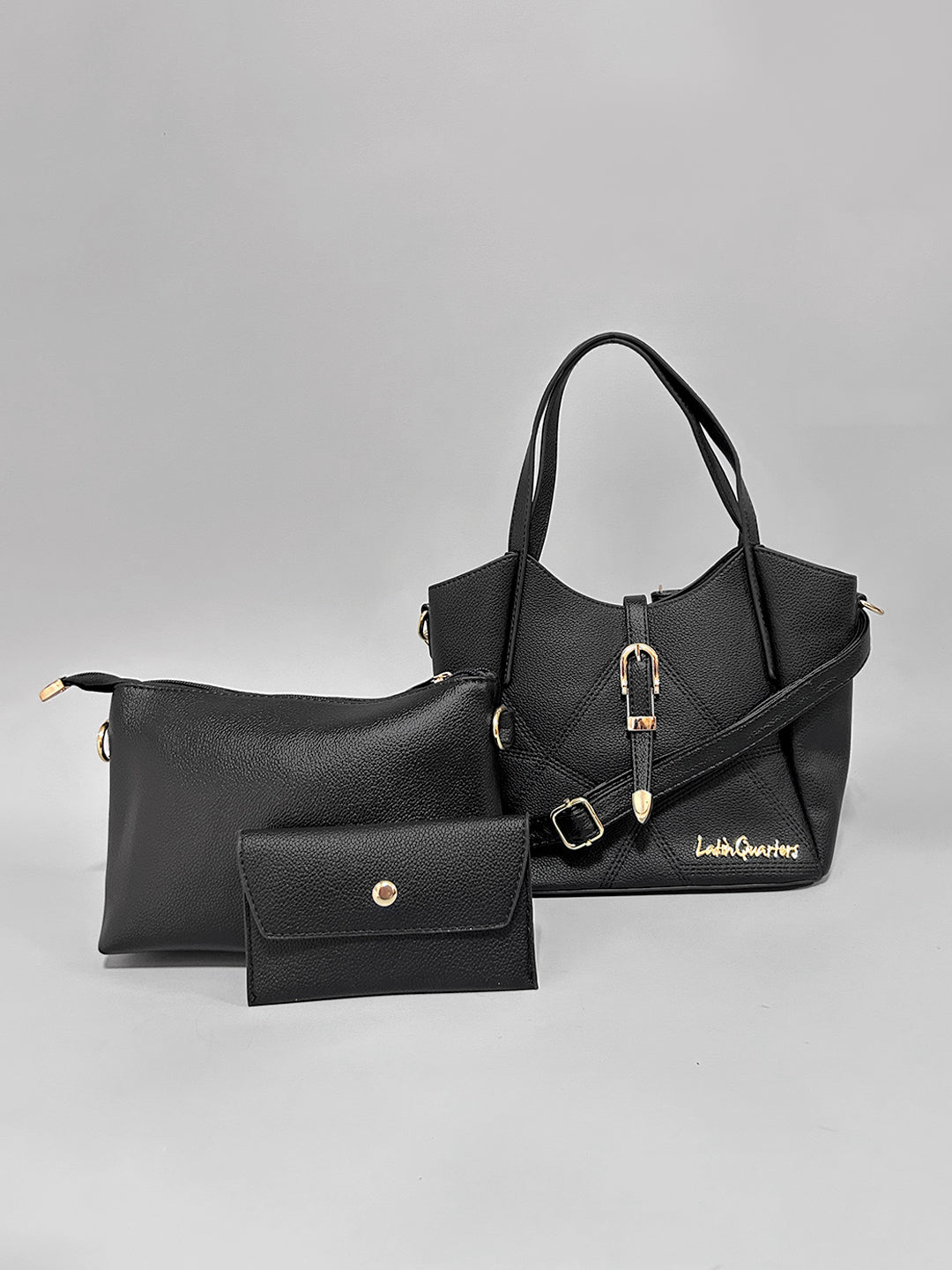 Latin Quarters Women Black Solid Formal Satchel Bag