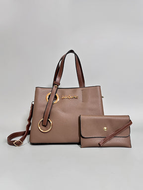 Latin Quarters Women Brown Solid Casual Handheld Bag