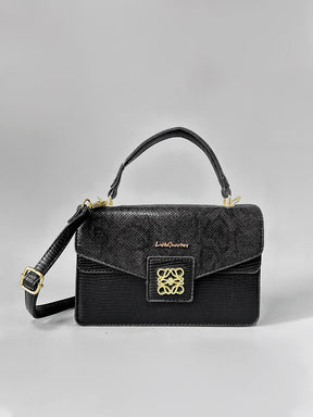 Latin Quarters Women Black Textured Casual Satchel Bag