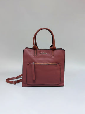 Latin Quarters Women Brown Solid Casual Two handled Handheld Bag