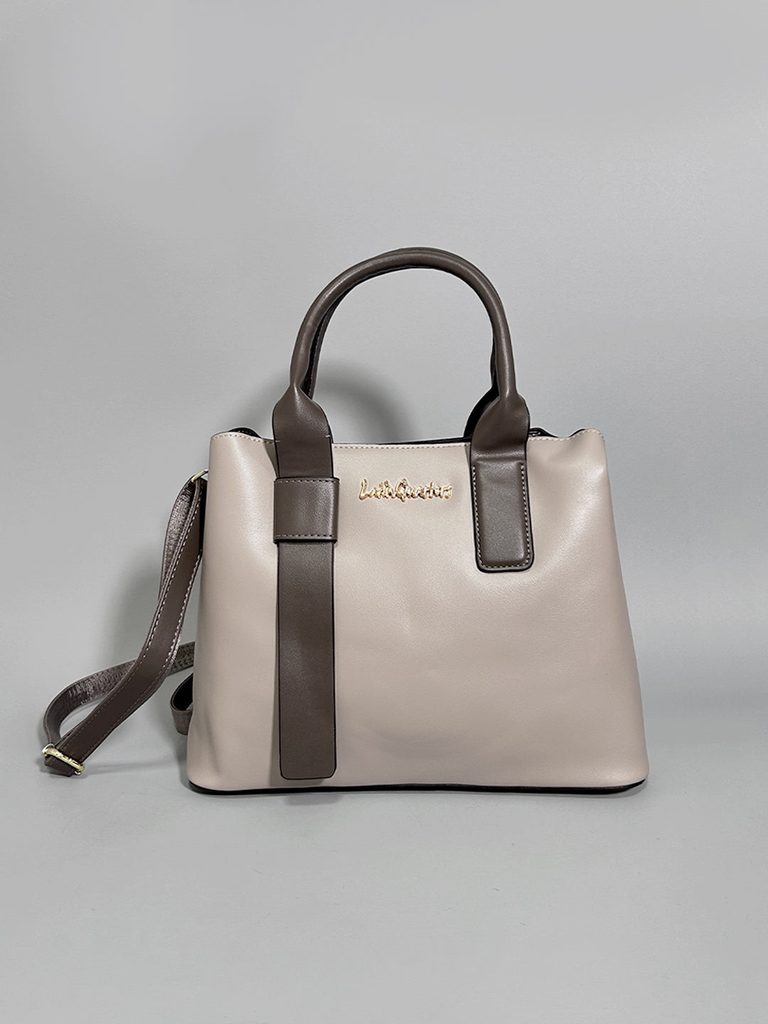 Latin Quarters Women Beige Solid Formal Tote Bag