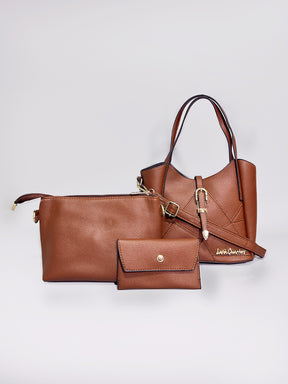 Latin Quarters Women Brown Solid Handheld Casual Bag