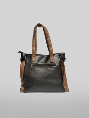 Latin Quarters Women Black Solid Handles Tote Bag