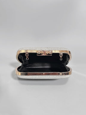 Latin Quarters Women Silver Embellished Party Sling Bag