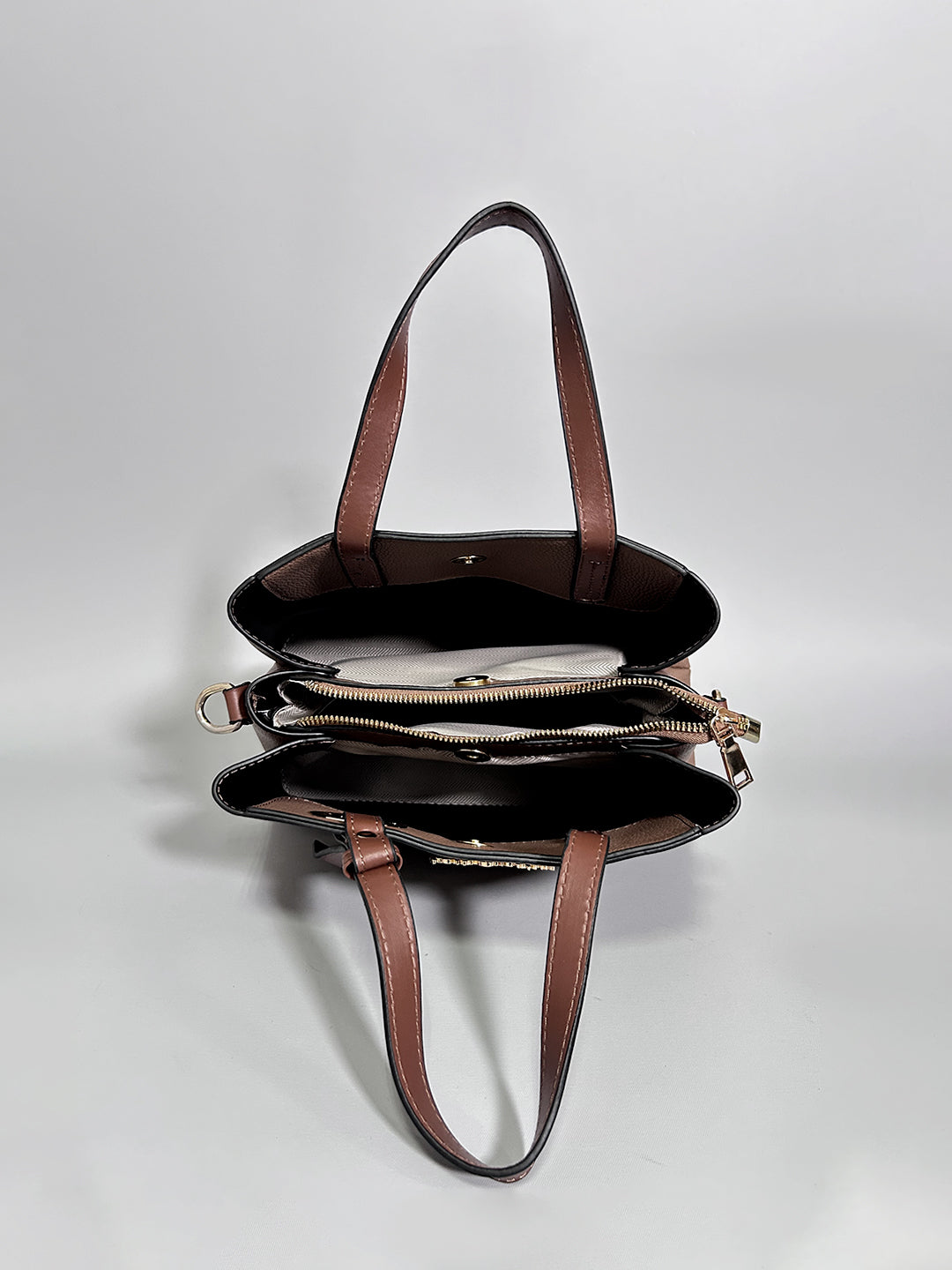 Latin Quarters Women Brown Solid Casual Handheld Bag