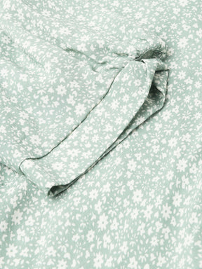 Latin Quarters Women's Green Short Sleeve Collar Neck Casual Printed Shirt