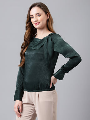 Greenbottle Full Sleeve Solid Normal Blouse Top