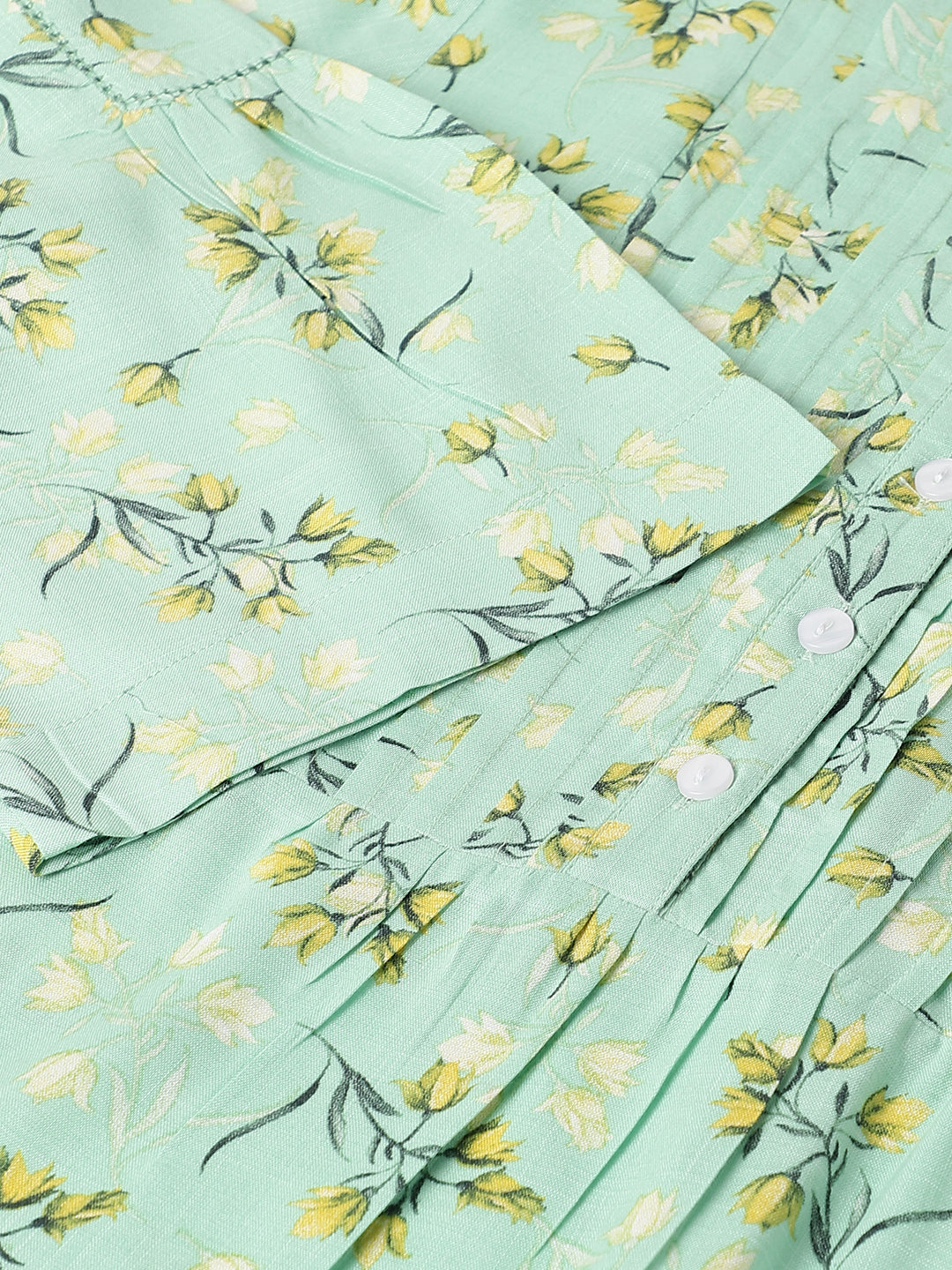 Latin Quarters Women Green Printed 3/4Th Sleeve Casual Tunic