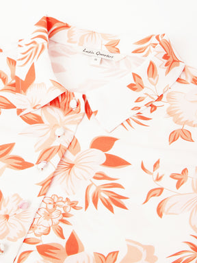 Orange Printed Polyester Blouse