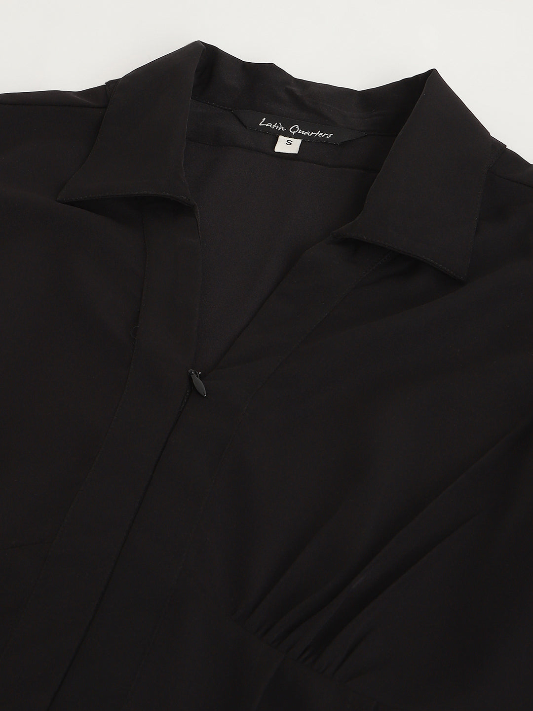 Black Solid Full Sleeve Casual Shirt