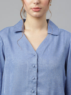 Latin Quarters Women's Blue Shirt