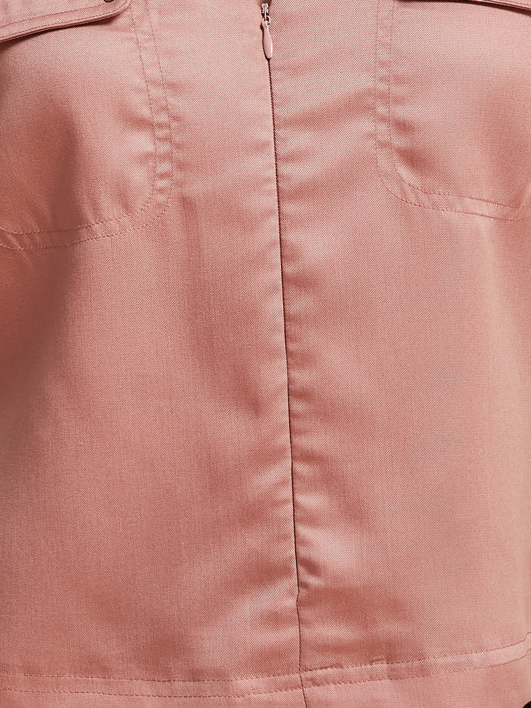 Latin Quarters Women's Pink Solid Collared Cap Sleeve Casual Shirt