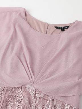 Pink Cap Sleeve Maxi Dress