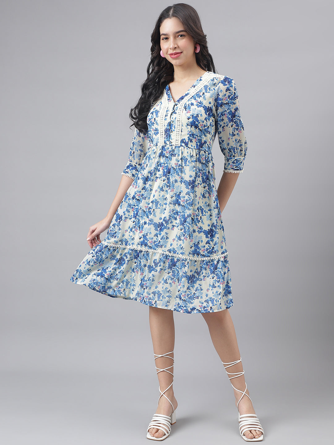 3 4 sleeve a line dress Black Shimmering 3/4 A-Line Midi have addition for your work 2026 Ivory Wedding Dress Stretch