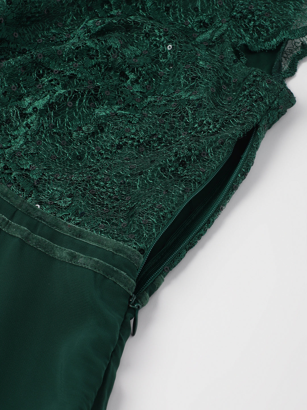 Green Cap Sleeve Classic Fit 100% Polyester Dress