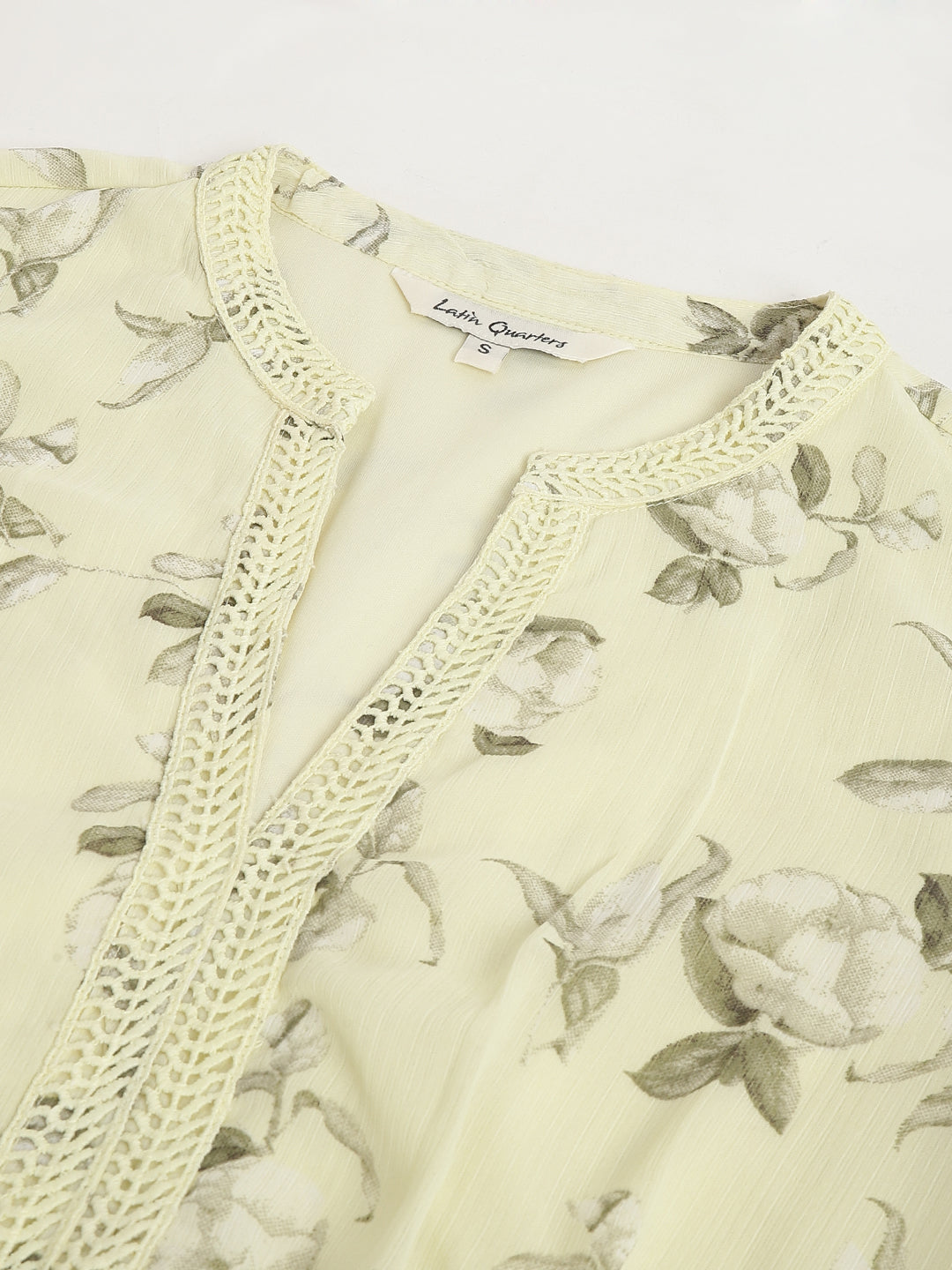 Yellow V-Neck Short Sleeves Printed A-Line Dress For Casual Wear