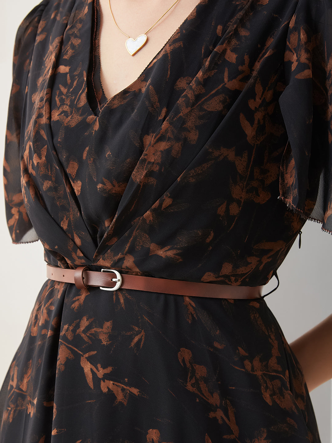 Latin Quarters Women Black Printed Half Sleeves Casual Dress