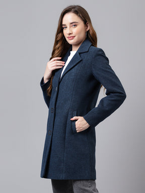 Full Sleeves Long Solid Overcoat