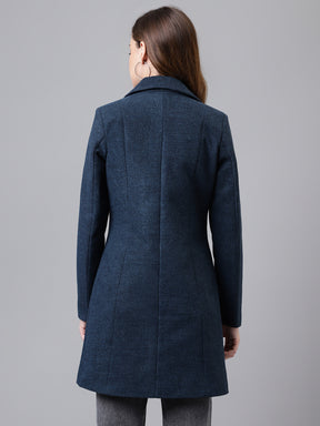 Full Sleeves Long Solid Overcoat