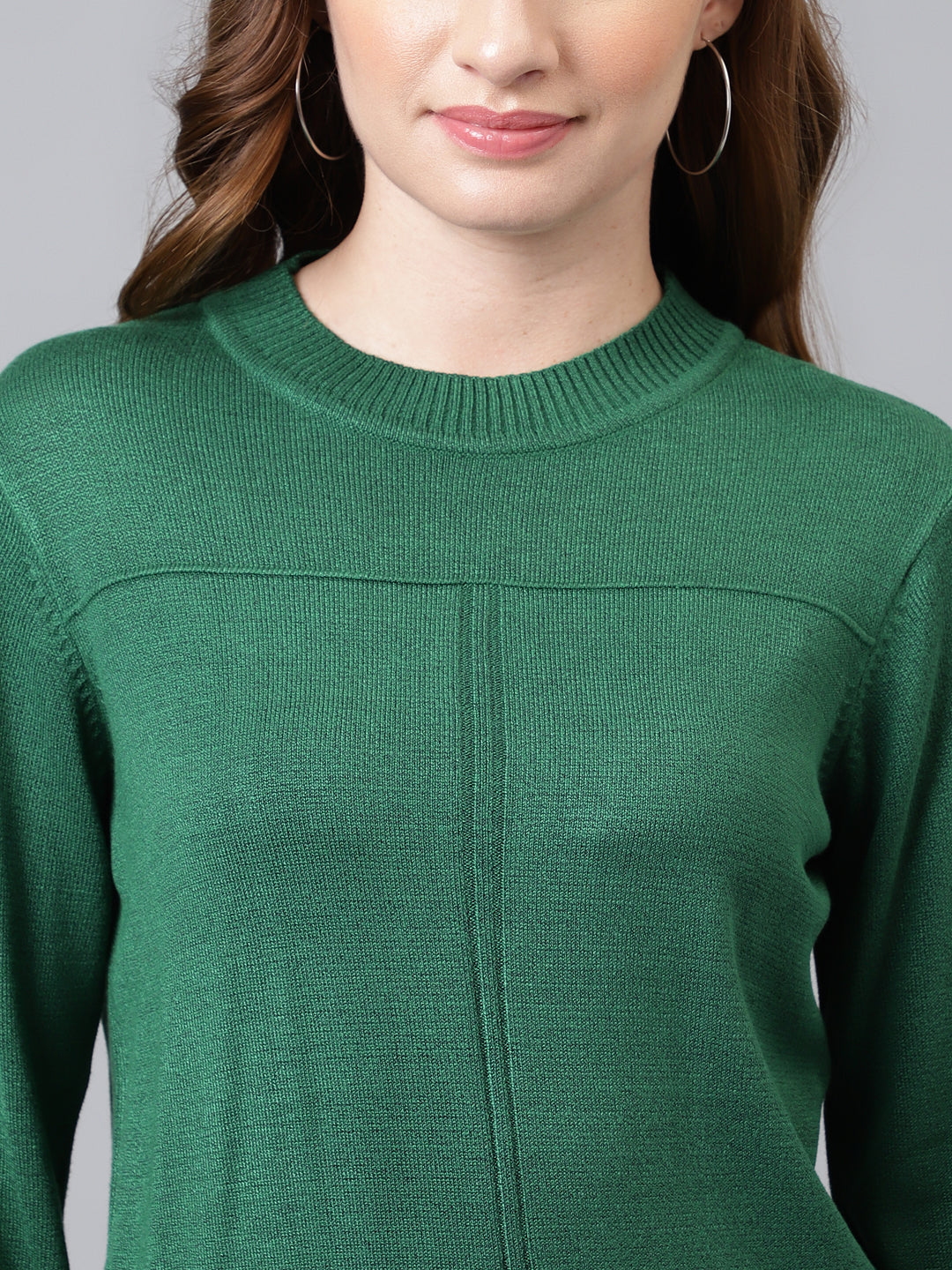 Greenforst Full Sleeve Solid Normal Pullover Sweatertop
