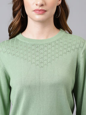 Greenlight Full Sleeve Solid Normal Pullover Sweatertop