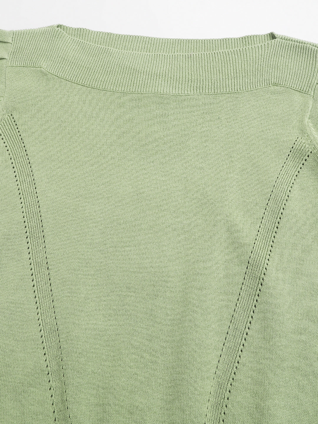 3/4 Sleeves Green Sweater Top