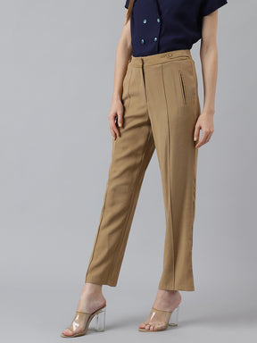 Beige  Long Straight Pant