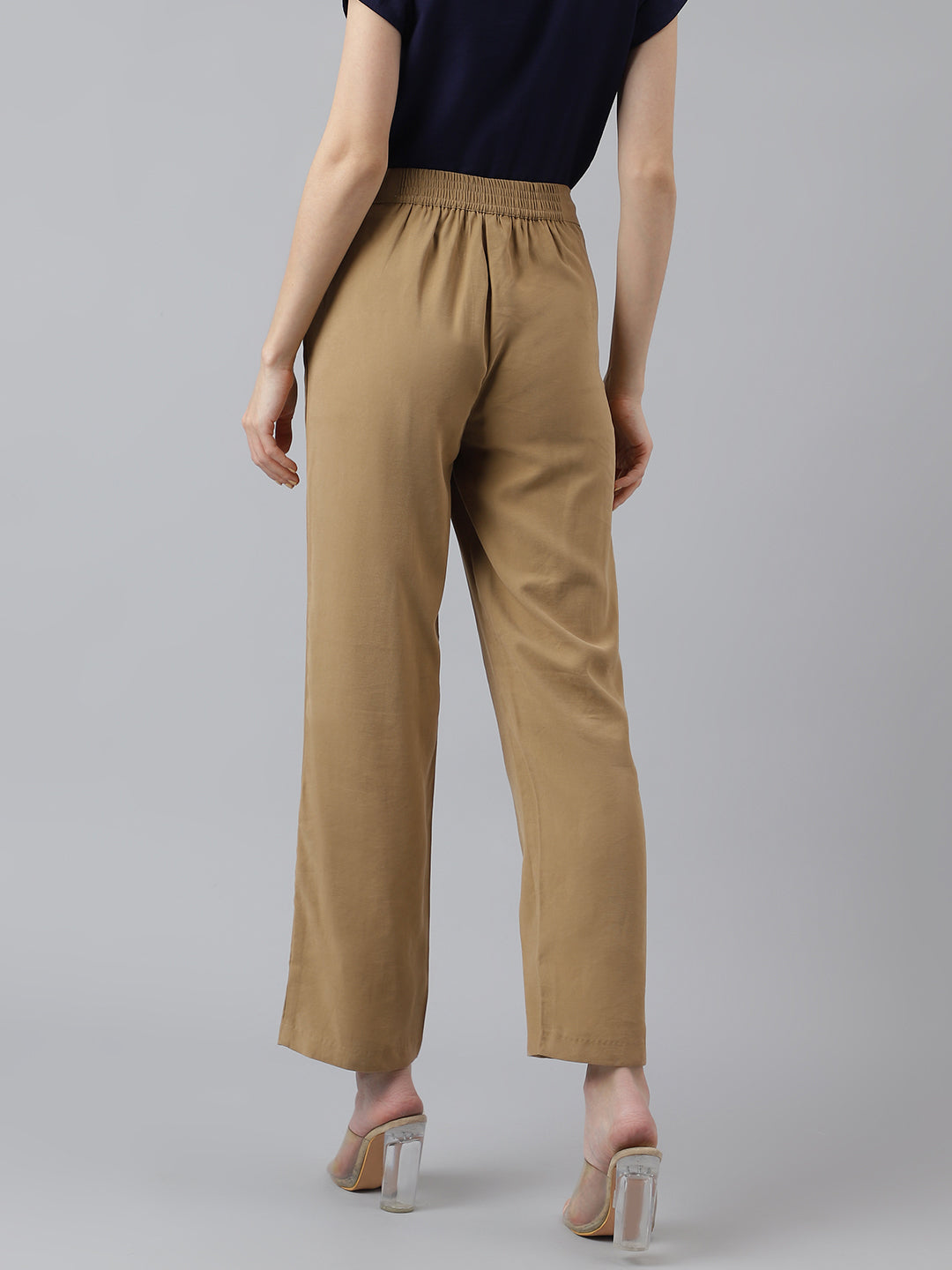 Beige  Long Straight Pant