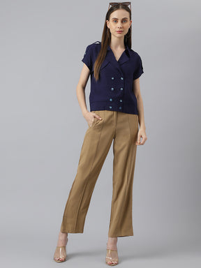 Beige  Long Straight Pant