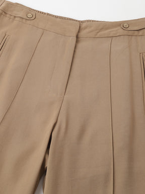 Beige  Long Straight Pant