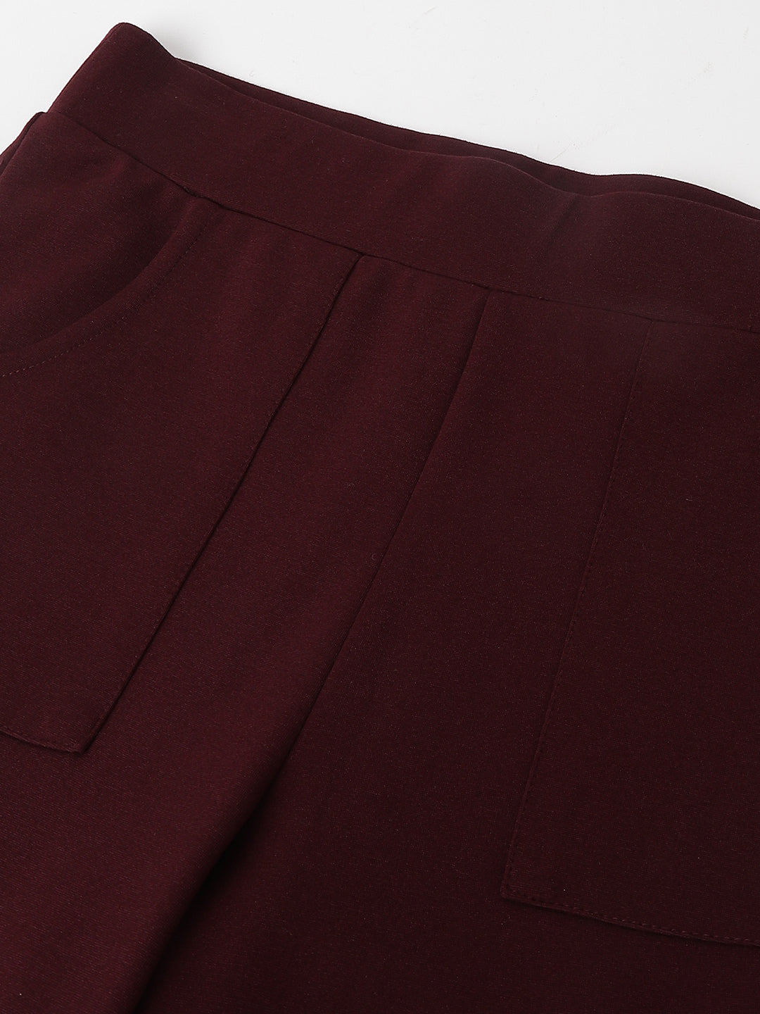 Wine Solid Jeggings Pant