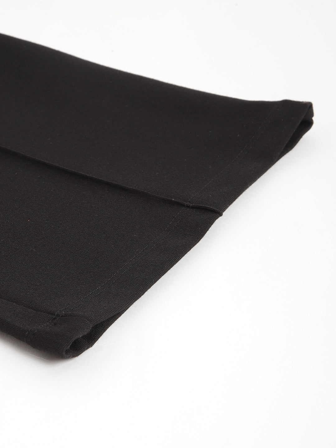 Latin Quarters Women's Black Casual Solid Ankle Length Flared Trouser