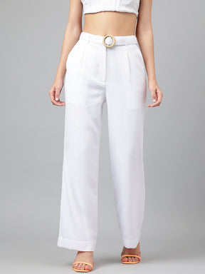 Full Length Solid White Pants