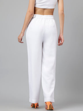 Full Length Solid White Pants