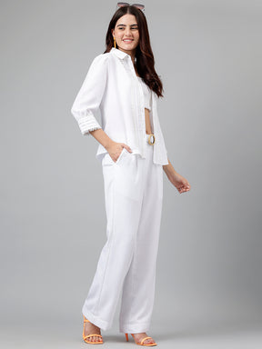 Full Length Solid White Pants