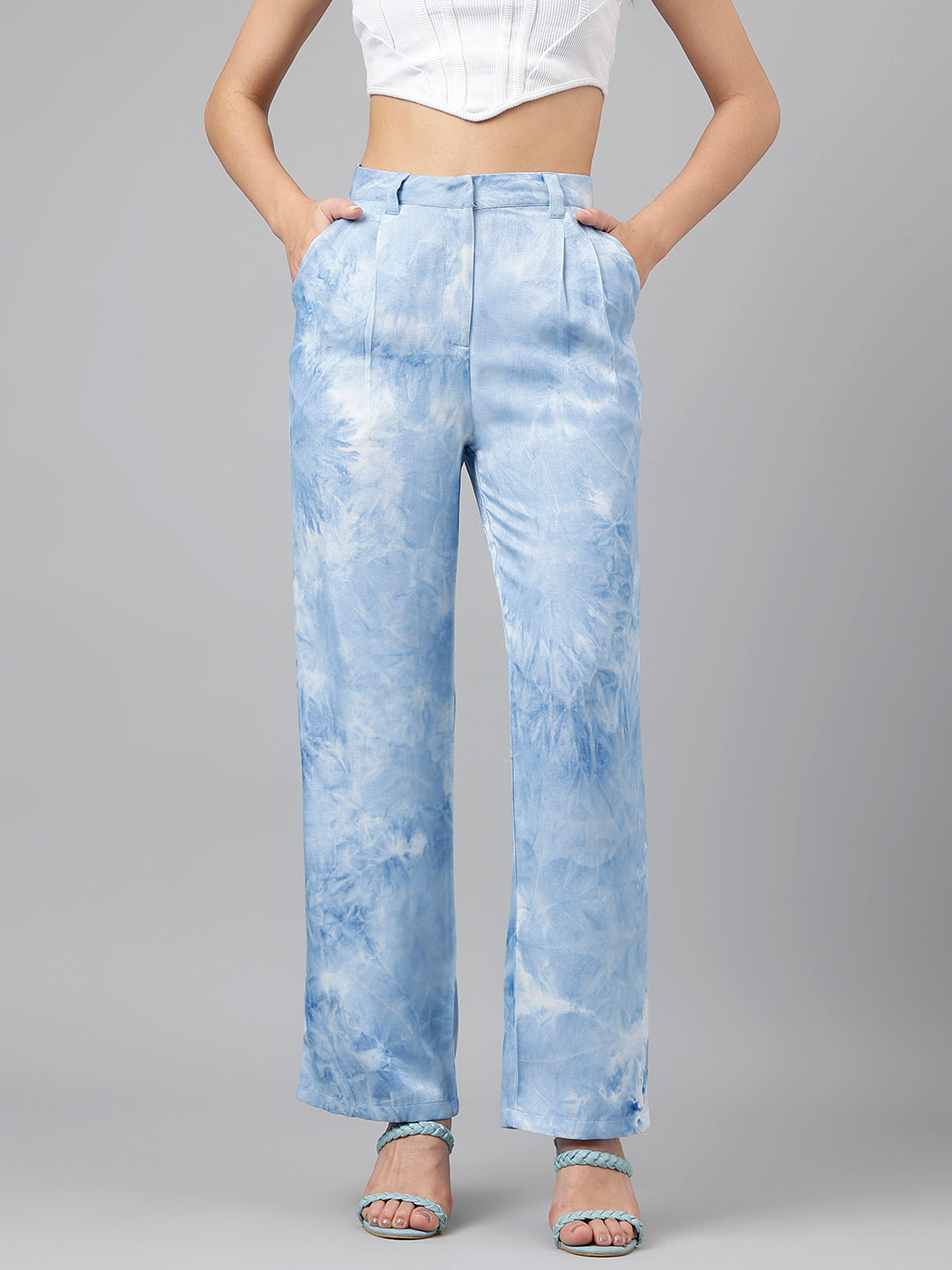 Full Length Tie & Dye Print Casual Pants